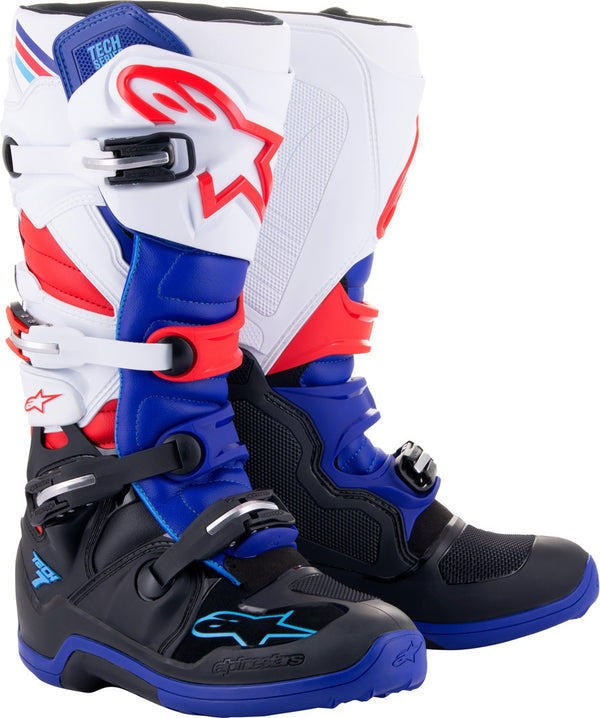 ALPINESTARS 骑行靴 Tech 7 Motocross Boots Black/White/Blue