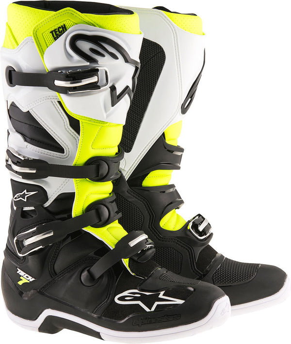 ALPINESTARS 骑行靴 Tech 7 Motocross Boots Black/White/Yellow