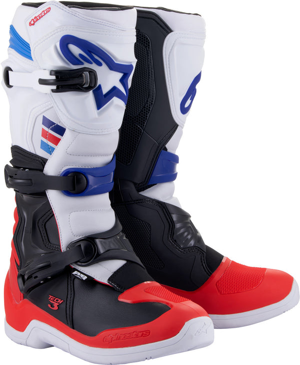 ALPINESTARS 骑行靴 Tech 3 Motocross Boots Black/White/Red/Blue
