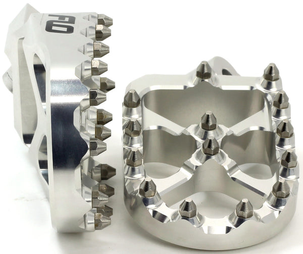 Flo Motorsports 脚踏 Kawasaki Pro Series Foot Pegs Silver KAW