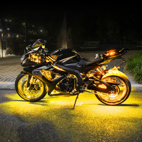XK GLOW 照明 Single Color Motorcycle LED Accent Light Strip Kit