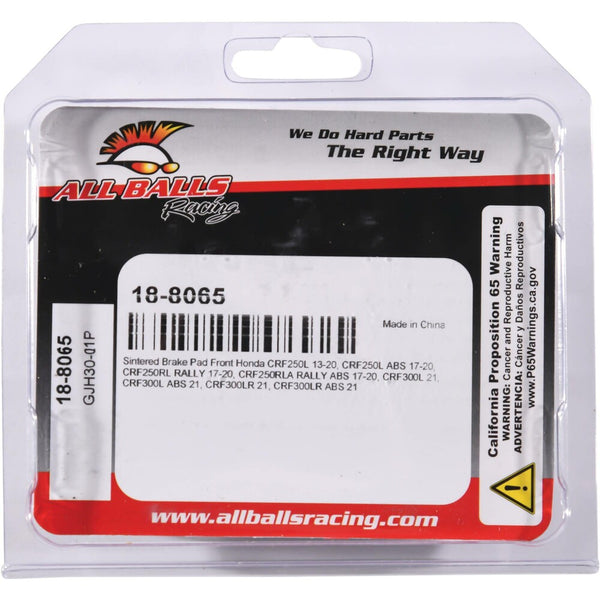 ALL BALLS 刹车 BRAKE PAD KIT SINTERED