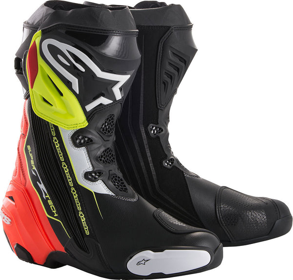 ALPINESTARS 骑行靴 Supertech-R Motorcycle Boots Black/Red/Yellow