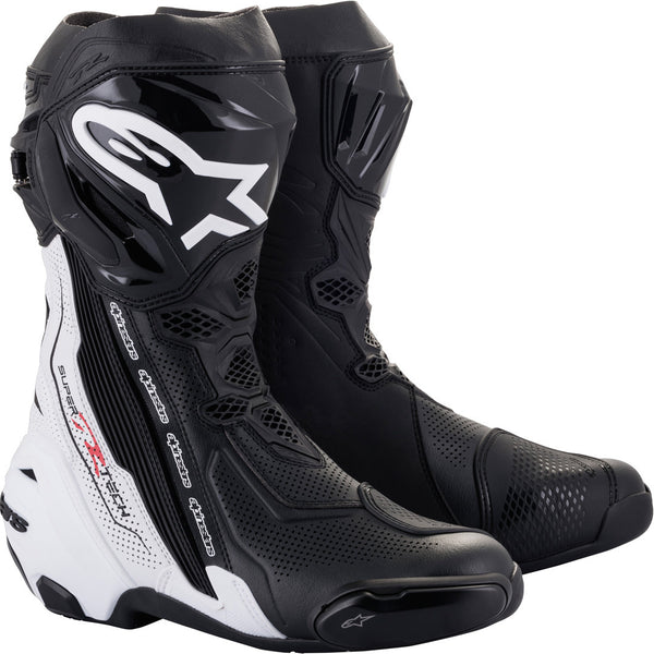 ALPINESTARS 骑行靴 Supertech R Vented Motorcycle Boots Black/White