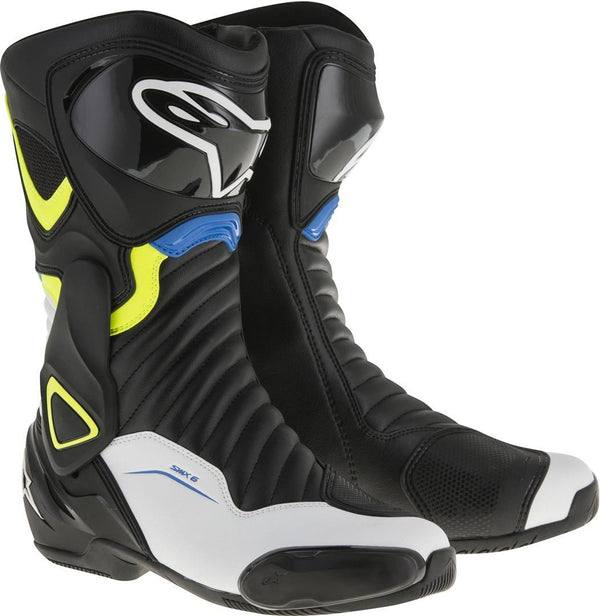 ALPINESTARS 骑行靴 SMX-6 V2 Motorcycle Boots Black/White/Blue