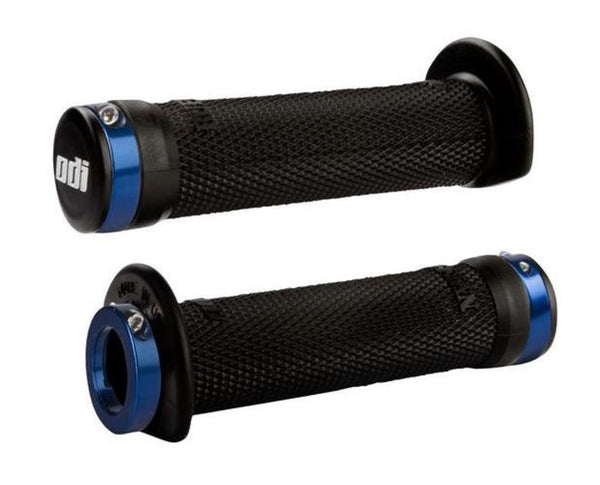 ODI 手把胶 J31RFB-U 120mm Ruffian ATV Lock-On Grips - 蓝 Clamp (黑)