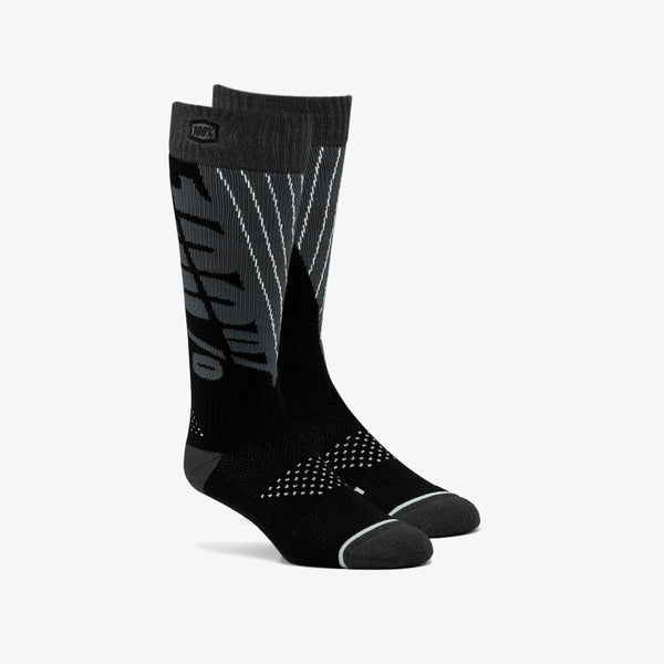 100% 骑行袜 TORQUE Comfort Moto Socks 黑 灰