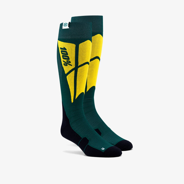 100% 骑行袜 HI SIDE Performance Moto Socks 绿