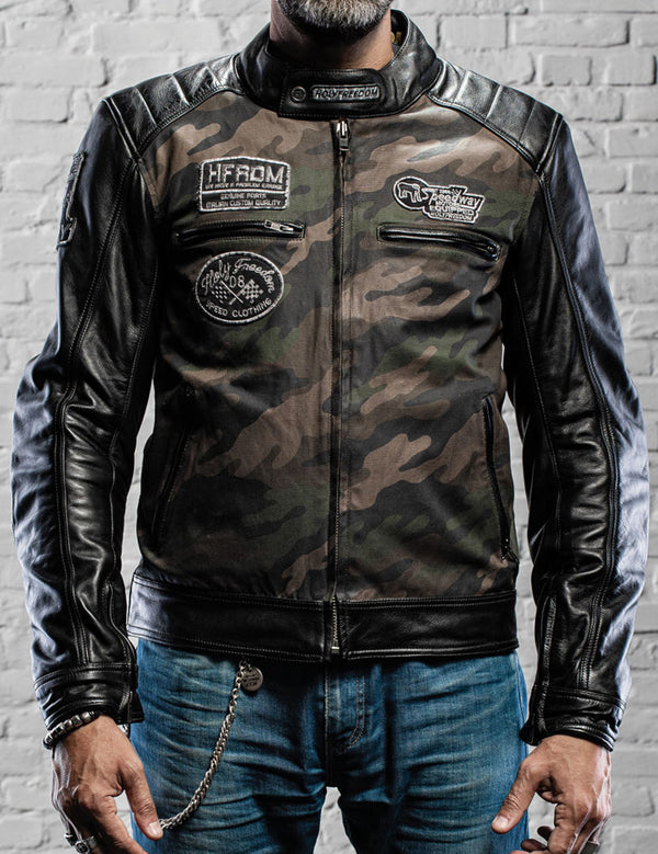 HolyFreedom Zero Camo motorcycle leather/textile jacket