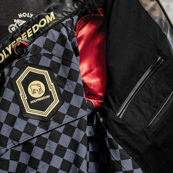 HolyFreedom Zero Camo motorcycle leather/textile jacket
