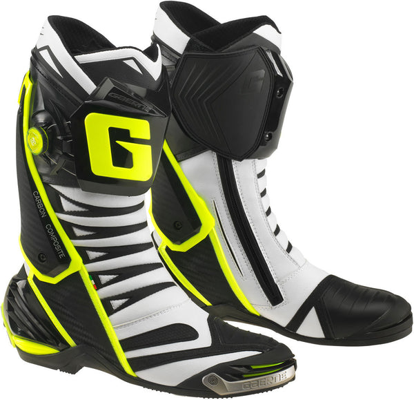 Gaerne GP1 Evo Motorcycle Boot White/Black/Yellow