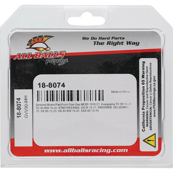 All Balls 刹车片 KTM/Husqvarna/Gas Gas Brake Pad Kit Sintered