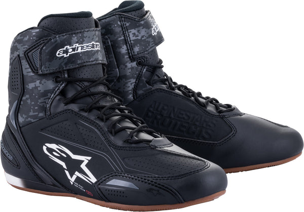 ALPINESTARS 骑行鞋 Faster 3 Motorcycle Shoes Black/Charcoal