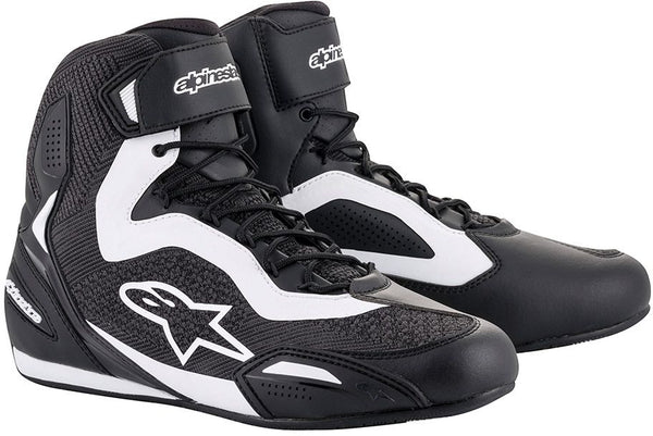 ALPINESTARS 骑行鞋 Faster 3 Rideknit Motorcycle Shoes Black/White