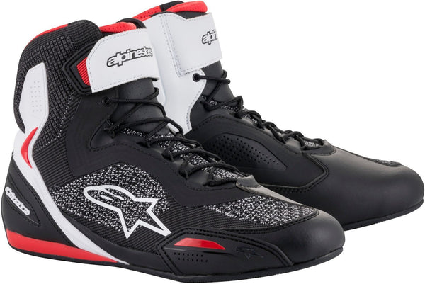 ALPINESTARS 骑行鞋 Faster 3 Rideknit Motorcycle Shoes Black/White/Red