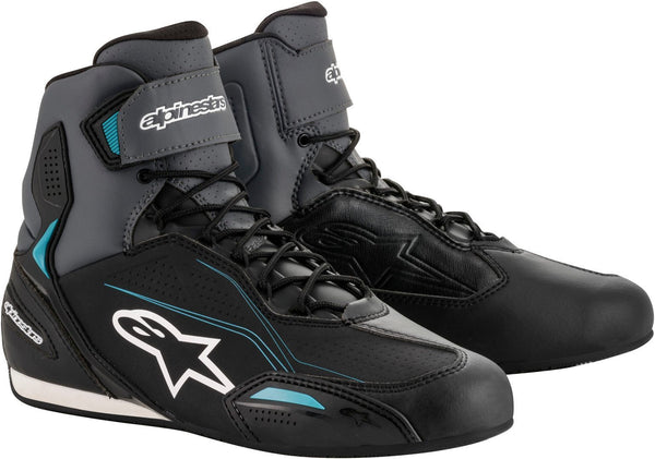 ALPINESTARS 骑行鞋 Stella Faster-3 Ladies Motorcycle Shoes Black/Grey/Light Blue