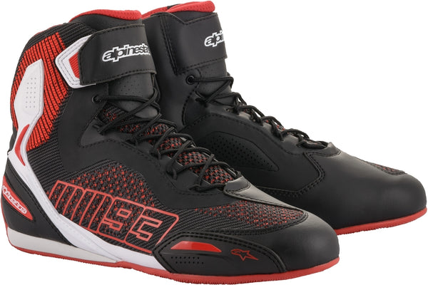 ALPINESTARS 骑行鞋 MM93 Austin Knitted Riding Motorcycle Shoes Black/White/Red