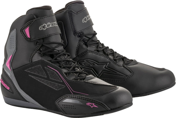 ALPINESTARS 骑行鞋 Stella Faster-3 Drystar Ladies Motorcycle Shoes Black/Grey/Pink