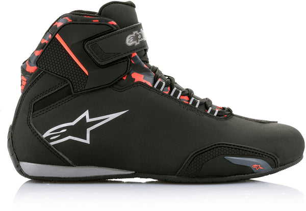 ALPINESTARS 骑行鞋 Sektor Waterproof Motorcycle Shoes Black/Grey/Red