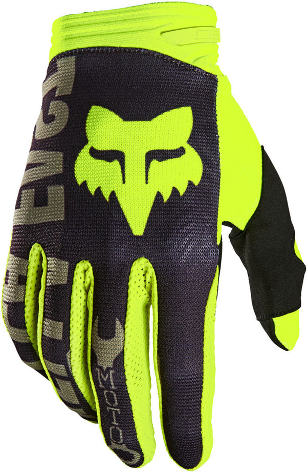FOX 180 Illmatik Motocross Gloves Black/Yellow