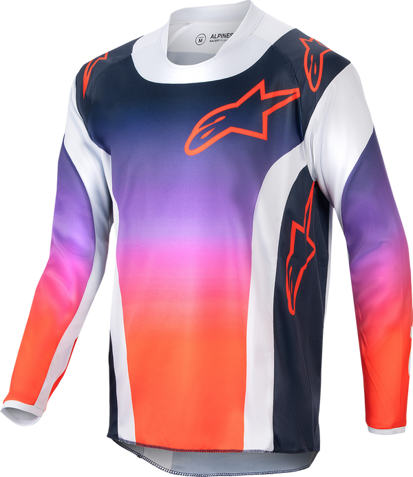 Alpinestars 青少年款 骑行衣 Youth Racer Hoen Jersey Youth Light Grey/Hot Orange/Black