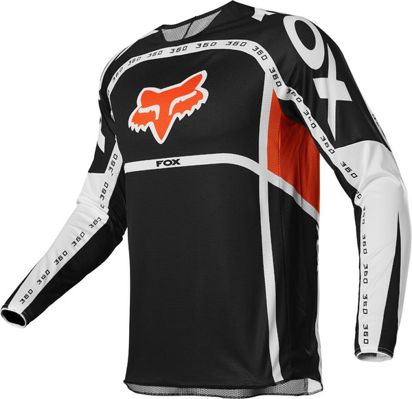 FOX 360 Dvide Motocross Jersey Black/White/Orange