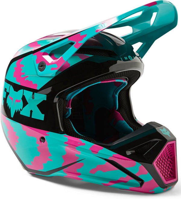 Fox V1 头盔 V1 Nuklr Motocross Helmet Turquoise