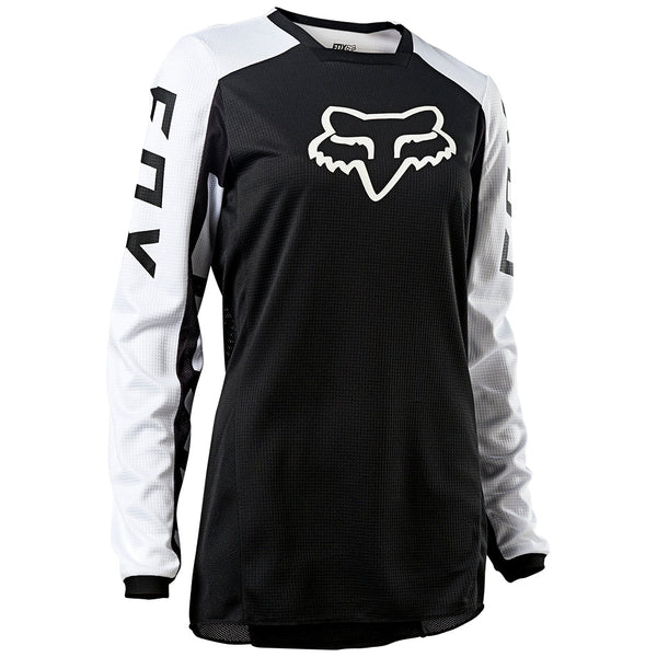 FOX 骑行衣 女式 女式手套 180 Djet Jersey [黑/白]