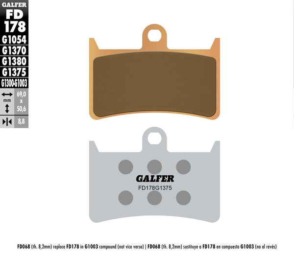 GALFER 刹车片 SINTERED CERAMIC FD178G1375