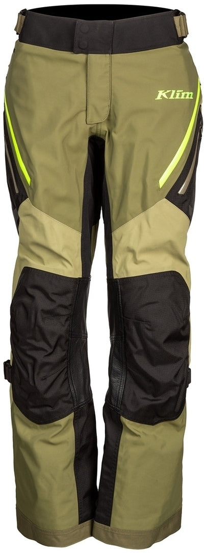 Klim Artemis Ladies Motorcycle Textile Pants Green/Yellow