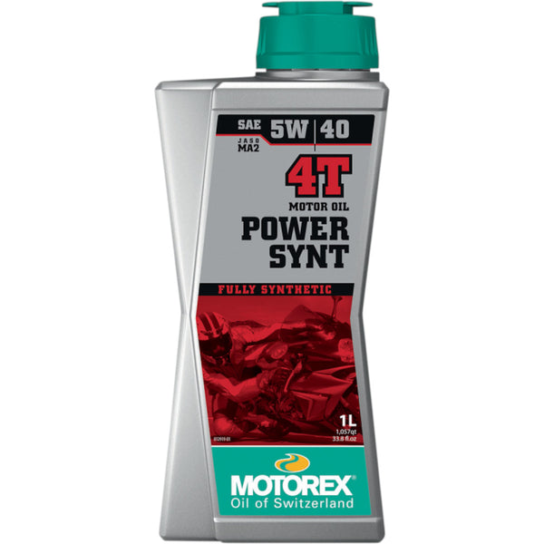 MOTOREX  摩托瑞士 统治者 4T 高性能全合成机油 1L | POWER SYNT 4T  5W/40 JASO MA 2