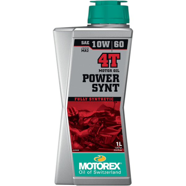 Motorex 4冲程机油 摩托瑞士 统治者 4T 高性能全合成机油 1L | Power Synt 4T 10W/60 Jaso MA 2