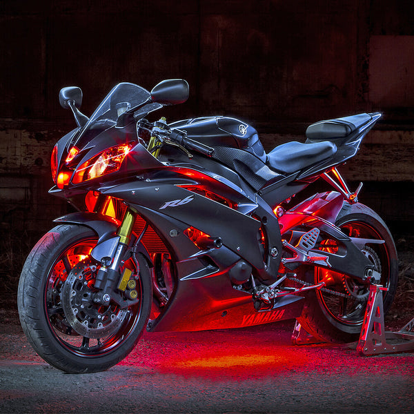 XK GLOW 照明 Single Color Motorcycle LED Accent Light Strip Kit