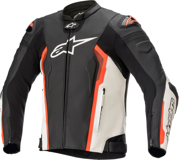 ALPINESTARS 骑行夹克 Missile V2 Motorcyle Leather Jacket Black/White/Red