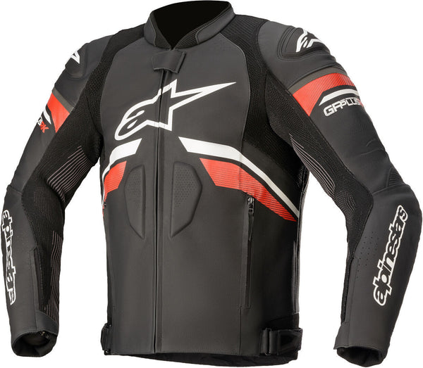ALPINESTARS 骑行夹克 GP Plus R V3 Rideknit Motorcycle Leather Jacket Black/White/Red