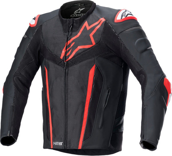 ALPINESTARS 骑行夹克 Fusion Motorcycle Leather Jacket Black/Red