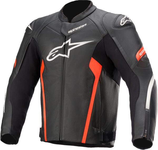 ALPINESTARS 骑行夹克 Faster V2 Motorcycle Leather Jacket Black/Red