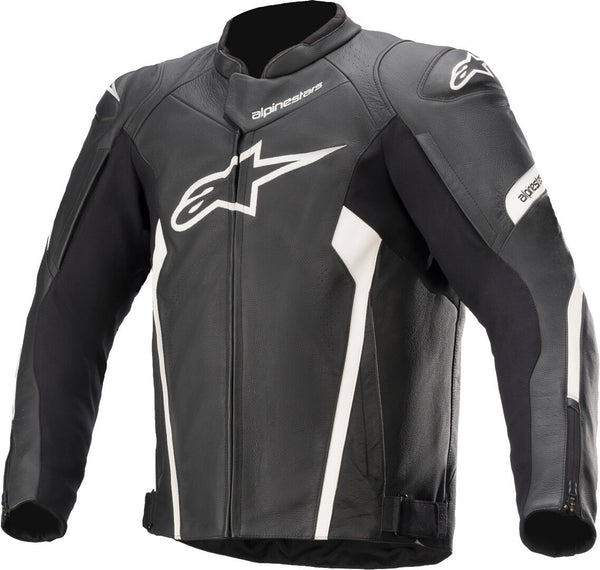 ALPINESTARS 骑行夹克 Faster V2 Motorcycle Leather Jacket Black/White