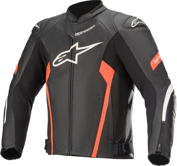 ALPINESTARS 骑行夹克 Faster V2 Airflow Motorcycle Leather Jacket Black/Red