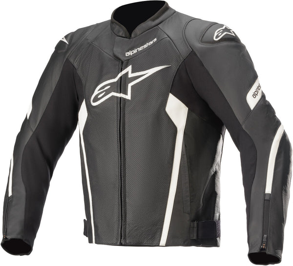 ALPINESTARS 骑行夹克 Faster V2 Airflow Motorcycle Leather Jacket Black/White