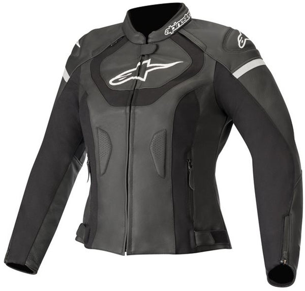 ALPINESTARS 骑行夹克 Stella Jaws V3 Ladies Motorcycle Leather Jacket Black/White/Green