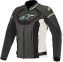 ALPINESTARS 骑行夹克 Stella Jaws V3 Ladies Motorcycle Leather Jacket Black/White/Green