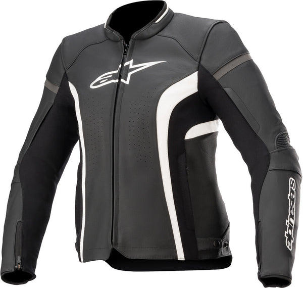 ALPINESTARS 骑行夹克 Stella Kira V2 Ladies Motorcycle Leather Jacket Black/White