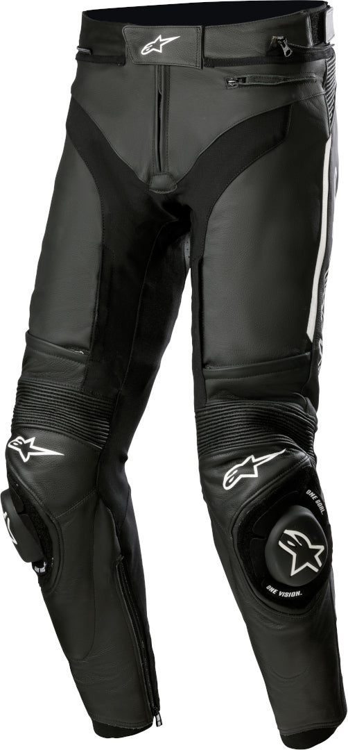 ALPINESTARS 骑行裤 Missile V3 Motorcycle Leather Pants Black/White