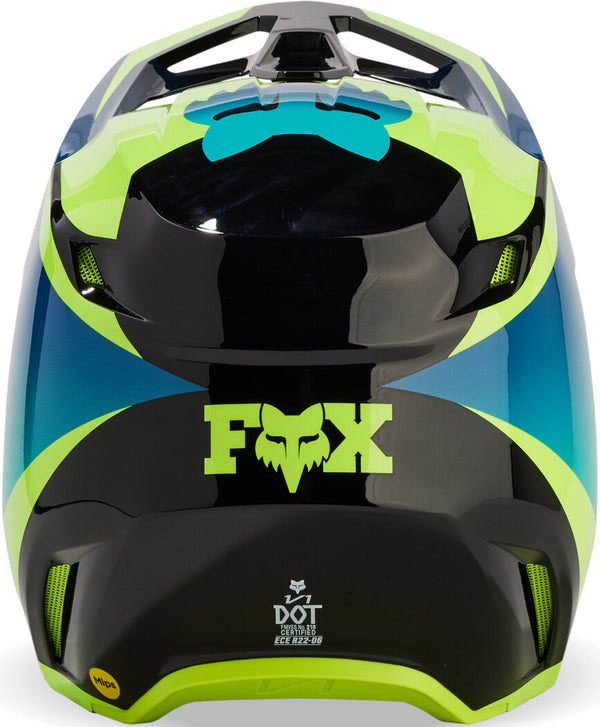 Fox V1 头盔 V1 Streak Mips Motocross Helmet Black/Blue/Yellow