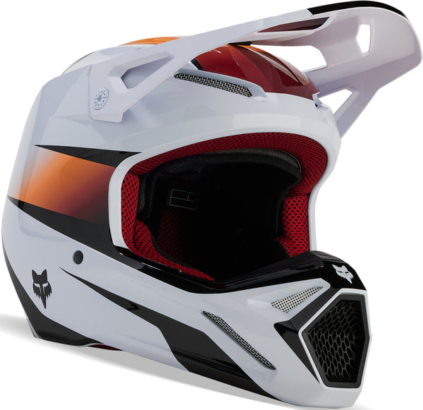 Fox V1 头盔 V1 Flora Mips Motocross Helmet White/Black/Orange