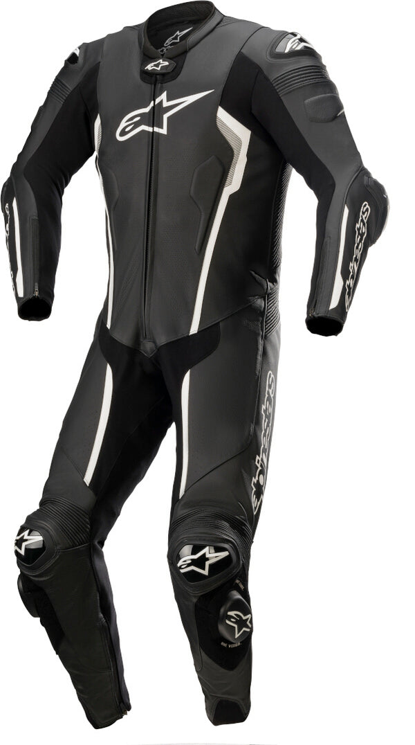 ALPINESTARS 骑行服 Missile V2 One Piece Motorcycle Leather Suit Black/White
