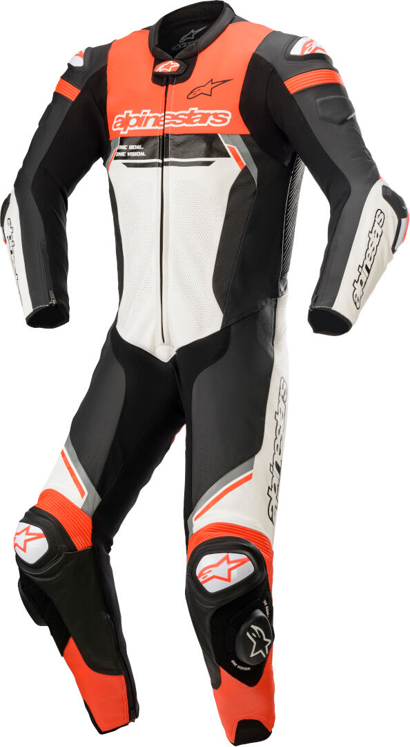 Alpinestars 骑行套装 Missile V2 Ignition One Piece Motorcycle Leather Suit Black/White/Red