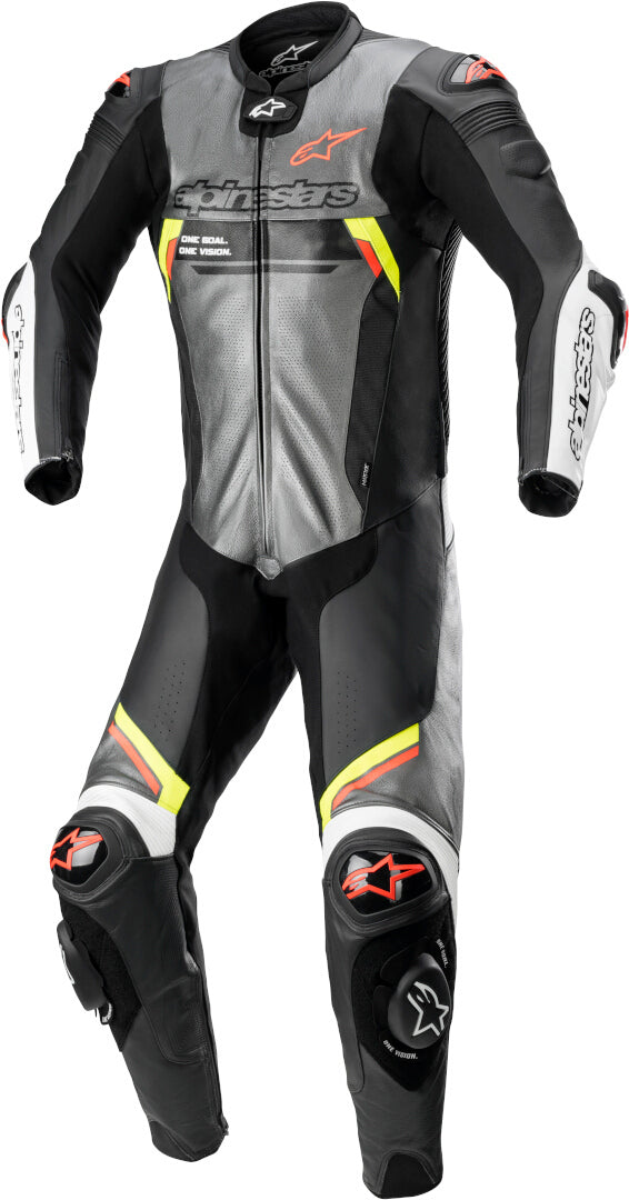 Alpinestars 骑行套装 Missile V2 Ignition One Piece Motorcycle Leather Suit Gray/Black