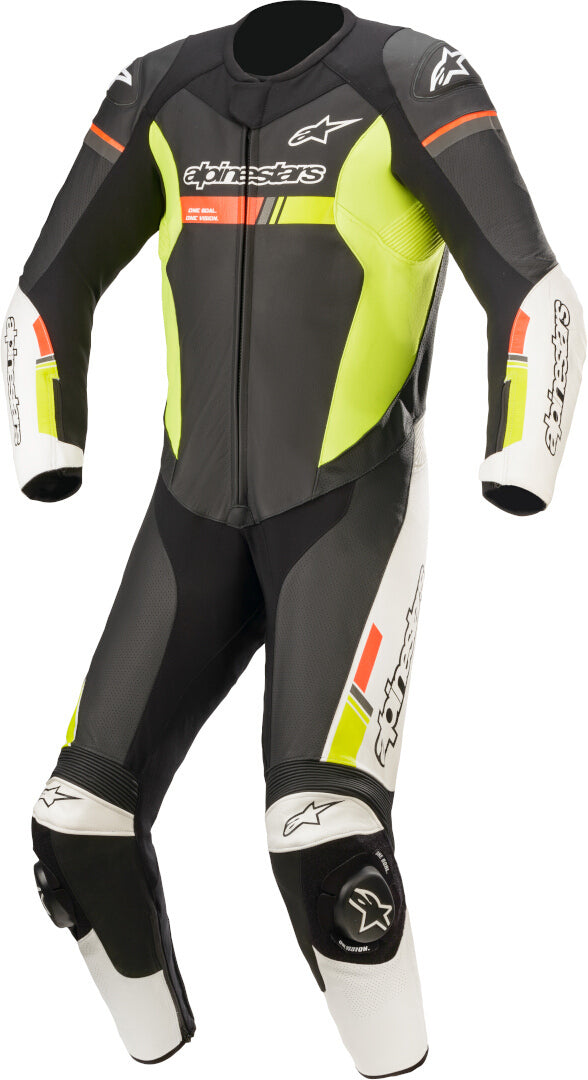 ALPINESTARS 骑行服 GP Force Chaser One Piece Motorcycle Leather Suit Black/White/Red/Yellow